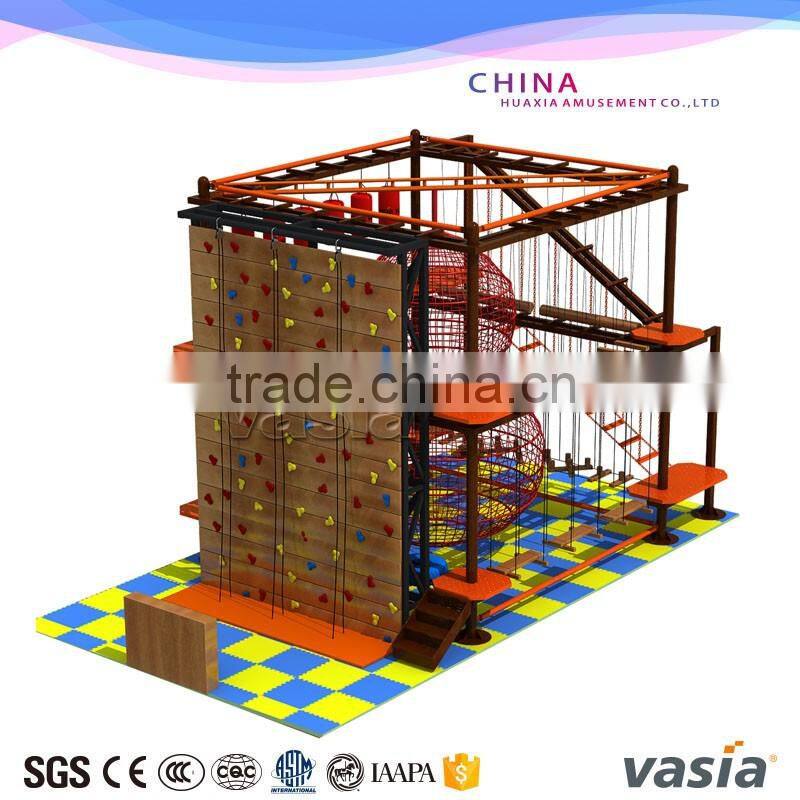 2016 best sale climbing rope course indoor playground equipment for fun