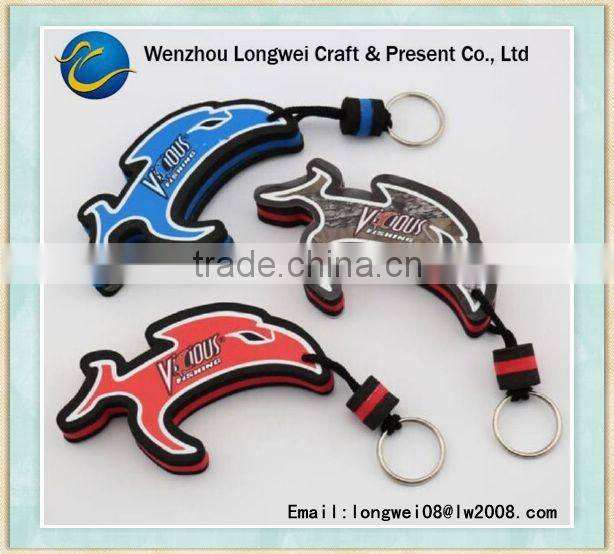 eva foam keychain/dolphin keyring/ eva floating keychain