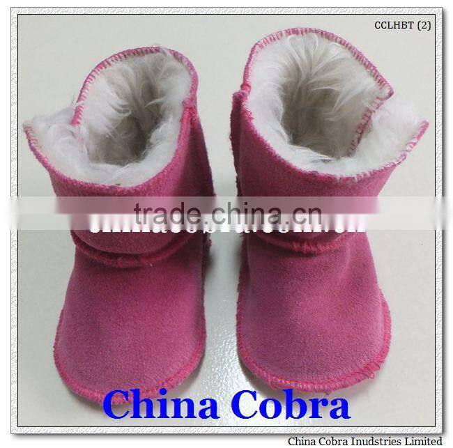 genuine leather baby snow boots kids winter boots (newest popular design)