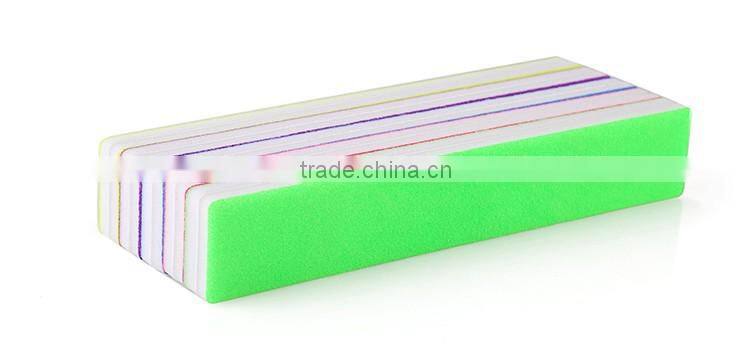 colorful rectangle sandpaper washable buffers nail art files manicure tools