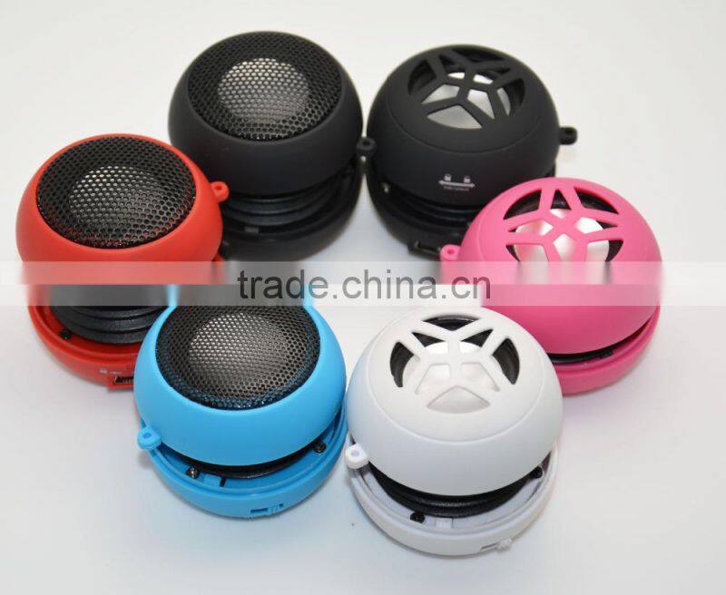 cheap gift hamburger wired mini speaker , mini external speaker for mobile phone