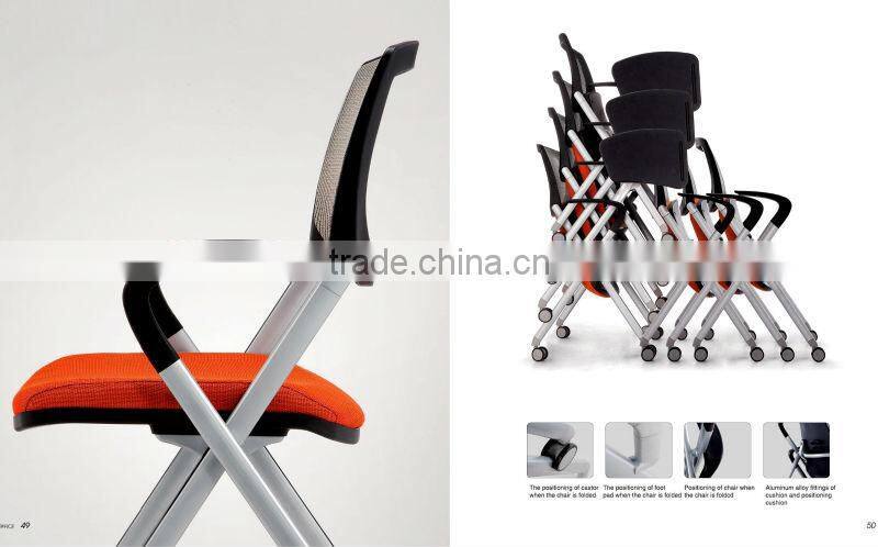 893XAHLY ISO stackable folding writing table chair for office