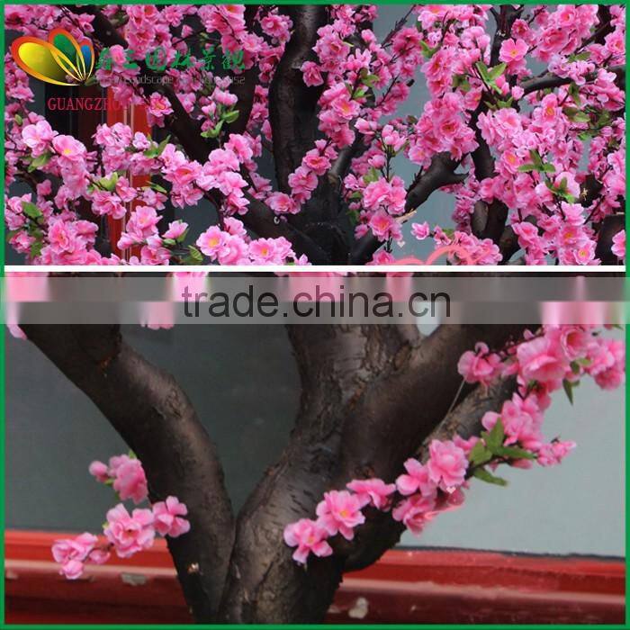 home decor artificial cherry tree bonsai plastic artifcial cherry blossom tree