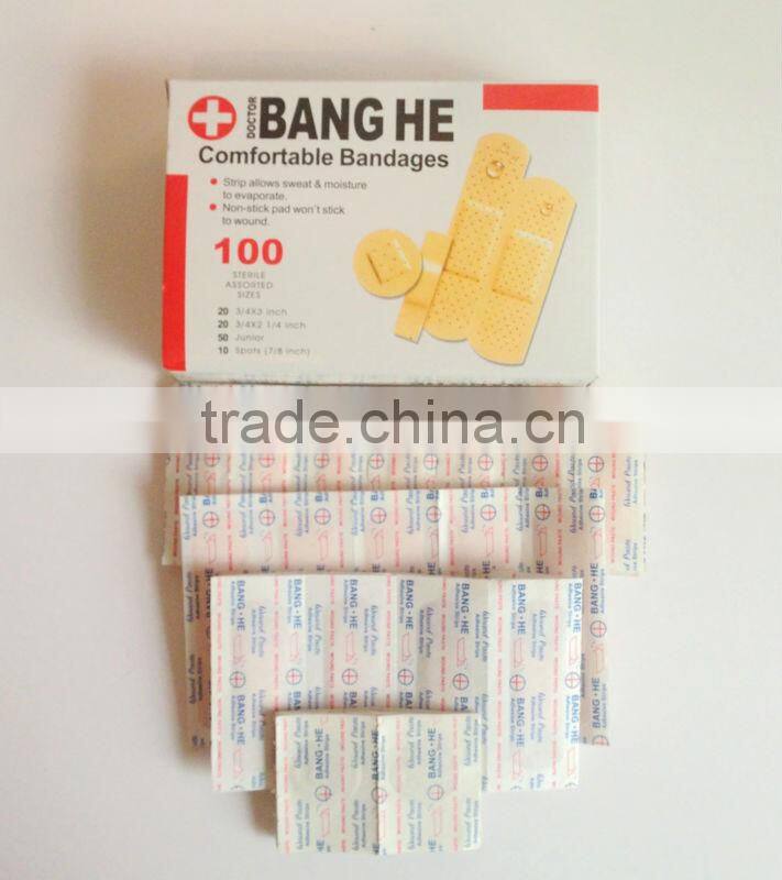 MH01-3 Mixed Size Disposable PVC Waterproof Adhesive Bandage First Aid Medical Wound Adhesive Plasters