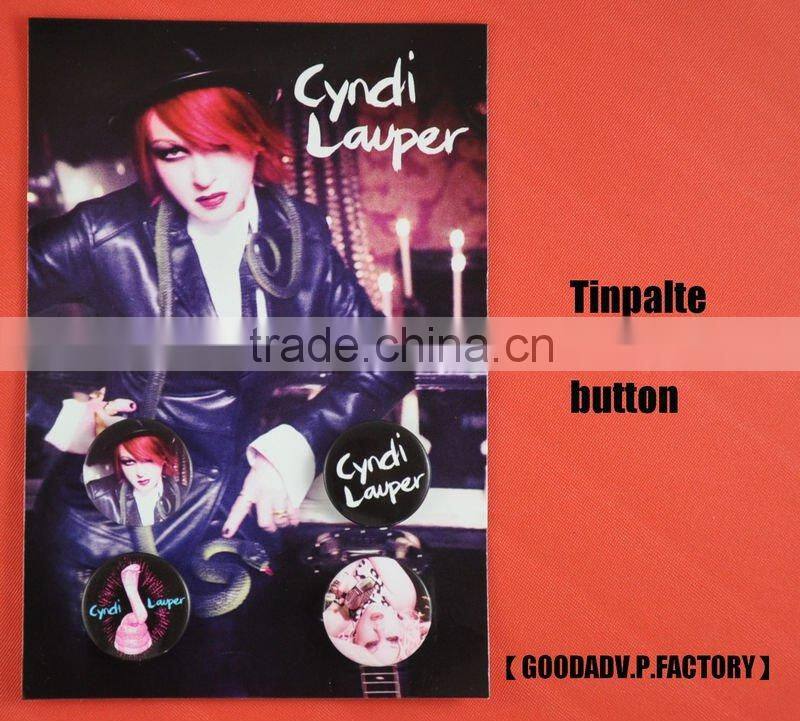 Promotion gifts letters metal badge button