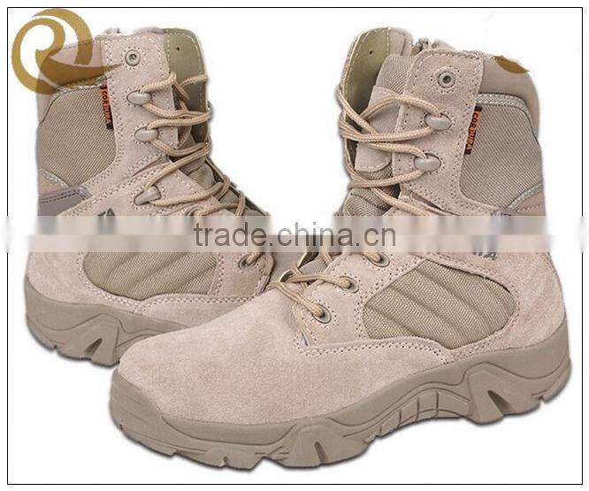 Hot sale leather waterproof tactical army delta force military boots