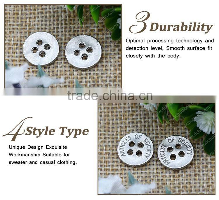High Quality Four Holes Custom logo sew button for shirt