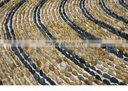 Pebble Tile,Stacked Pebble Tile,Decorative Tile, Pebble Meshed Tile