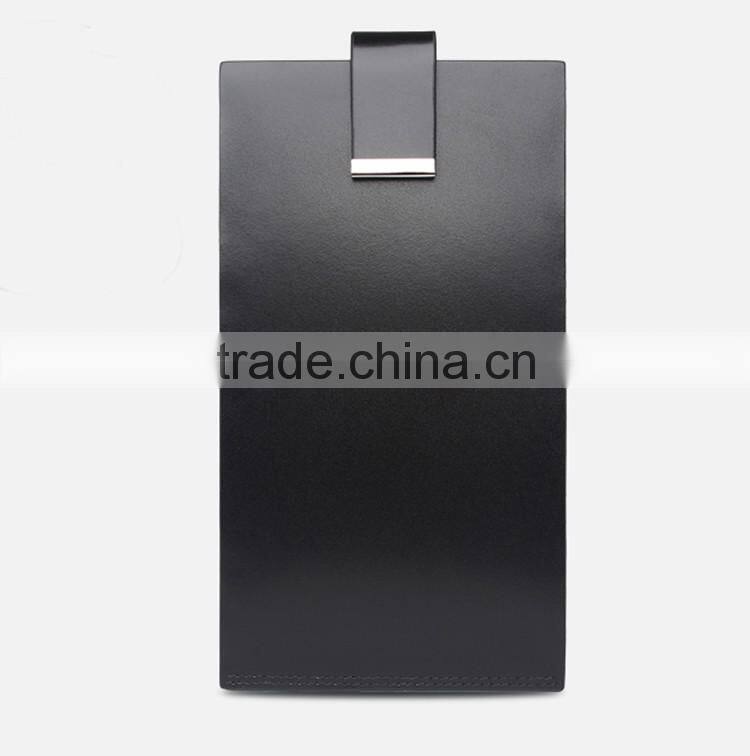 Fashion brand leather card holder with metal chain, multi-purpose holder