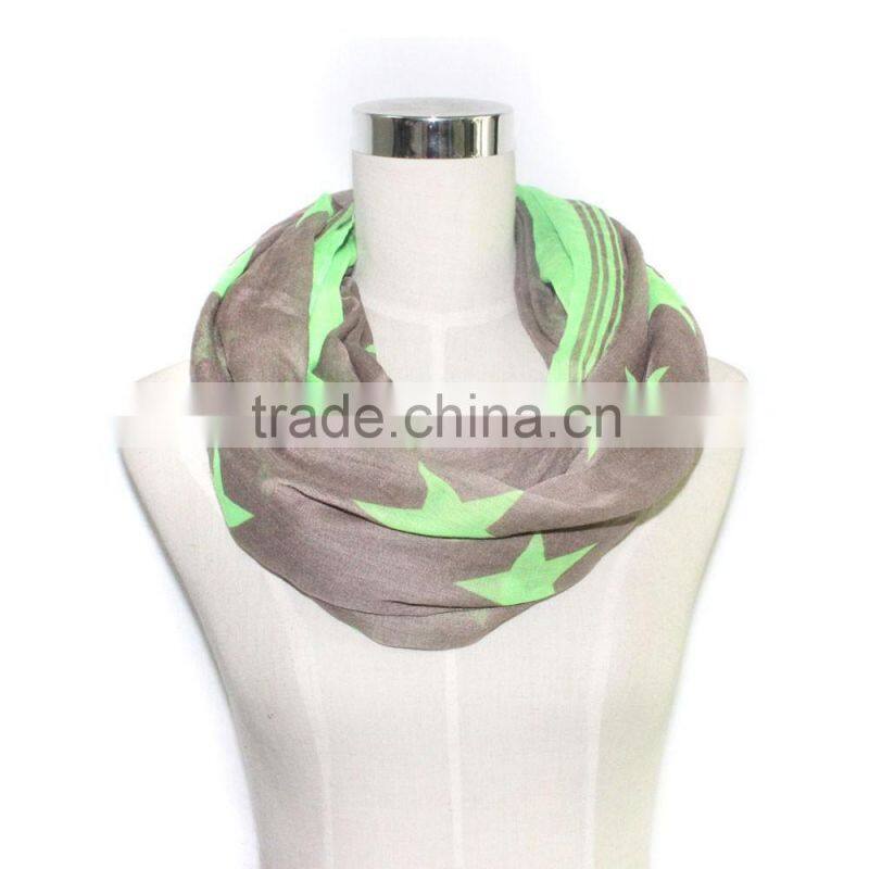 star printing most fashion latest infinity scarf private label