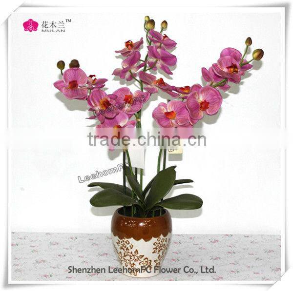 Hot Selling Potted Orchid Hydrangea Silk Flower For Decoration