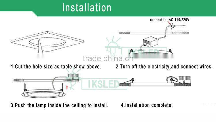 4 inch 160mm 9w led lights drop ceiling recessed