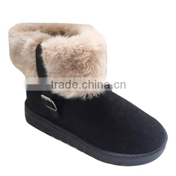 2015 Hot selling fur ladies warm snow boots cheap