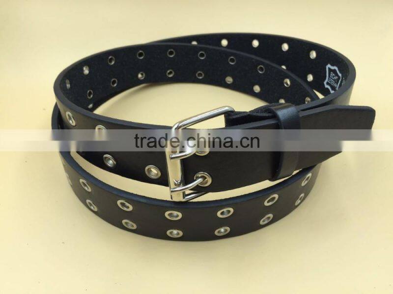 Factory hot sales metal belt with nickel eyelets and rivets for woman
