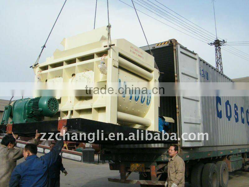 1M3 Twin Shaft Concrete Mixer,Concrete Mixer, Cement Mixer, Skip Concrete Mixer, Double Horizontal Axles Forced Concrete Mixer.