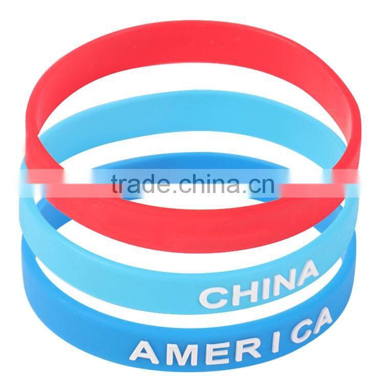 custom made personalized logo silicone fashion wristbands