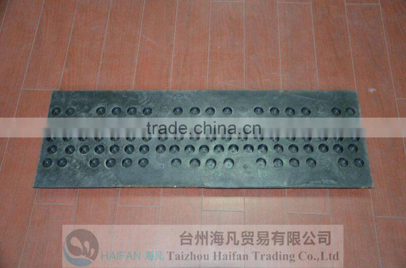 1000*350*45mm traffic road reflective rubber speed hump/ black and yellow Traffic Road reflective rubber speed hump for crossing