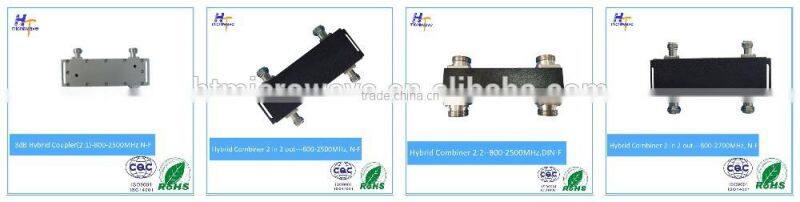 800-2500MHz rf microwave Hybrid Combiner 2 in 1 out 3dB hybrid coupler