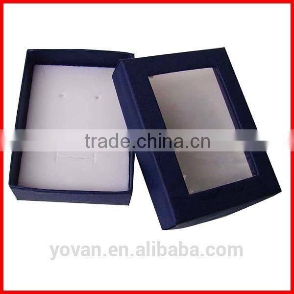 Hot Lid with PVC Window Paper Box for Jewelry Packing Wholesale