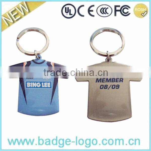 aluminum cheap heart keychain with print logo