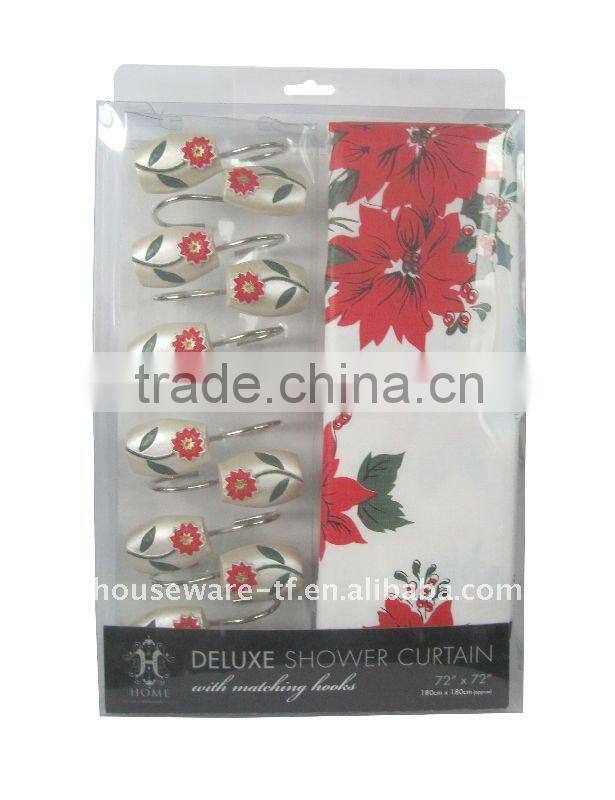 Christmas shower curtain ,peva shower curtain,eva shower curtain