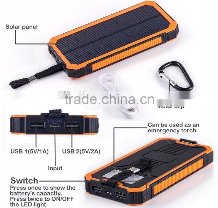 Solar phone chargers power bank for digital camera