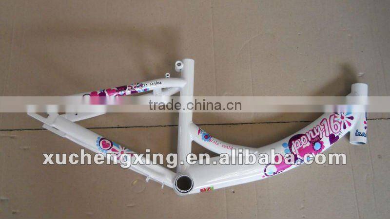 Girl/Nice design/White color BMX bke frame