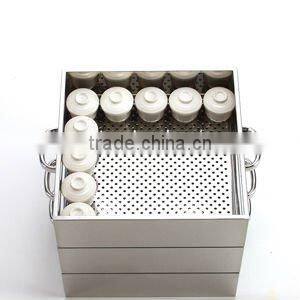 18/8 Stainless Steel Vegetable Steamer For Professional 3 Level 42cm