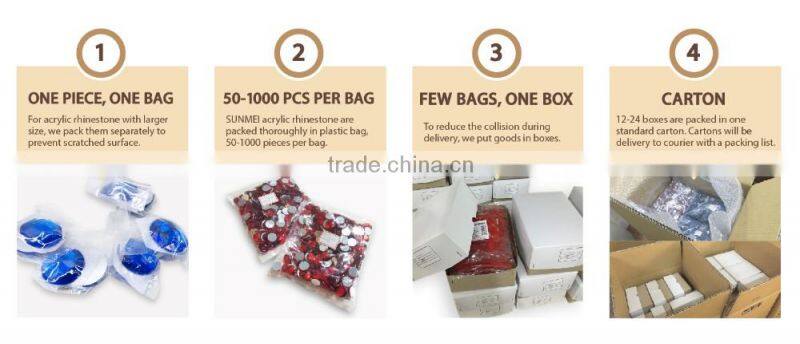 High Brightness Shiny Loose Flat back Acrylic Crystal Stones for Saree