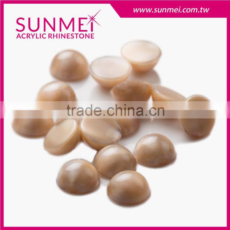 New Arrival Colorful Round Shape Garment Accessories Acrylic Stones