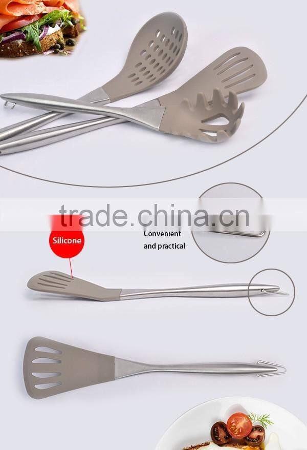 7-Piece Premium Silicone Kitchen Utensil Set With Stainless Steel handle