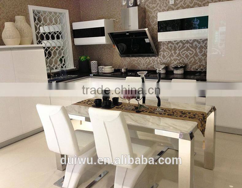 High quality white natural marble top furniture asian style dining laminated table