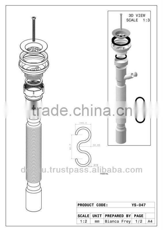 LuxuryFlexible Siphon with Washer Hose 40 mm (YP047)