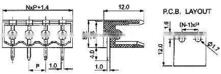 5.08mm Male Terminal Block XS2EHDC 300V 15A
