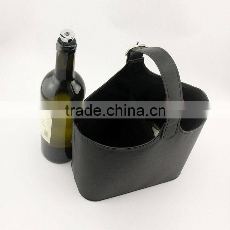 Genuine Leather Portable Wine Bag