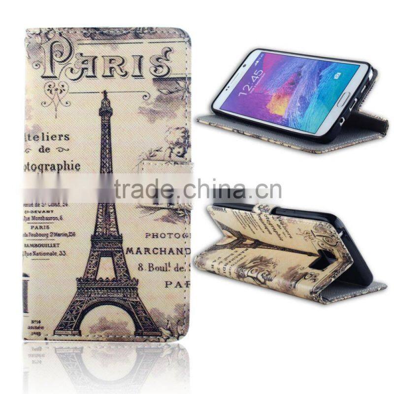 2015 Christmas Sales flip wallet leather case for samsung galaxy note 5 case for note 5