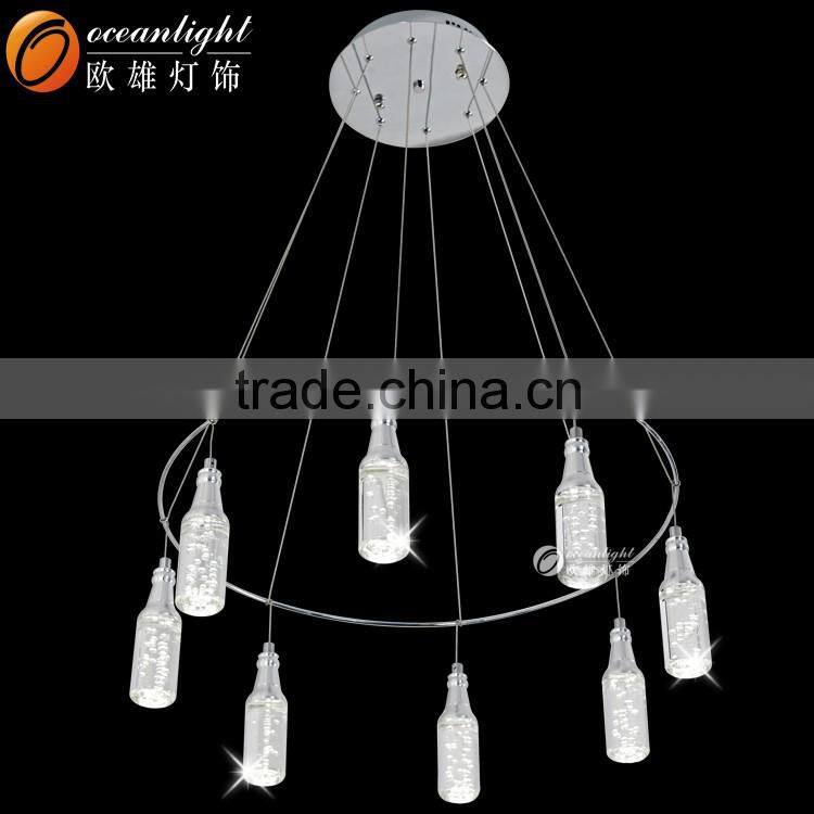 Modern LED Chips Lights Acrylic Pendant Chandelier Bottle Chandelier Lampardis OM88213-8W
