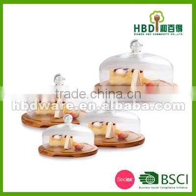 Cheese board with plastic cover , cheese dome