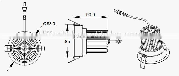 15W Sharp LED ceiling light led,CRI>85ra,Pf>0.95,SAA/C-Tick/CE/CB approved,5 Years warranty