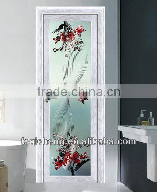Double-layer Acid Etched Glass Flat Door