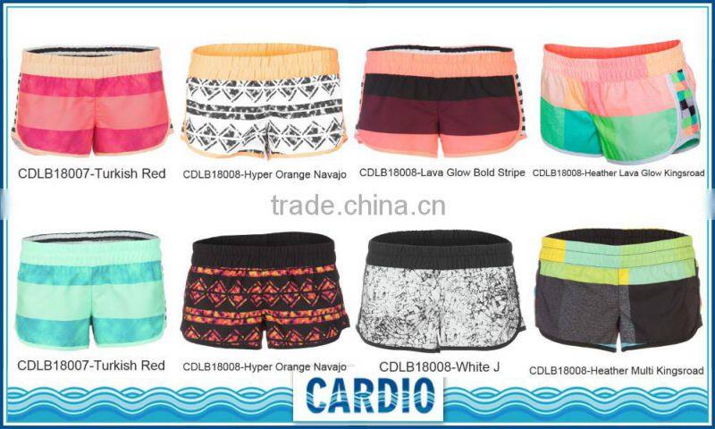 wholesale 4 color way girls board short running short