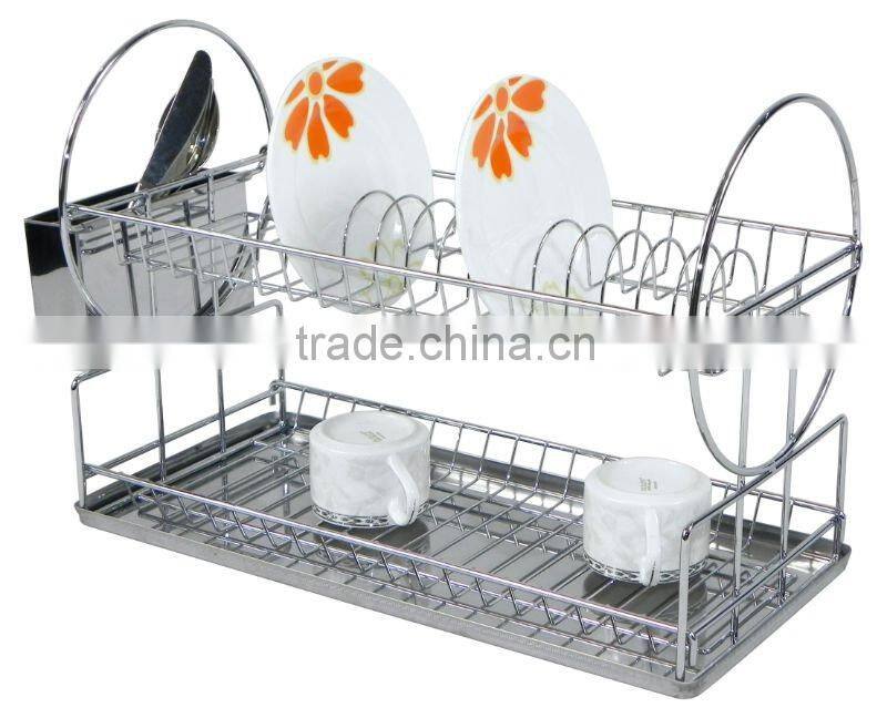 folding dish rack with tray