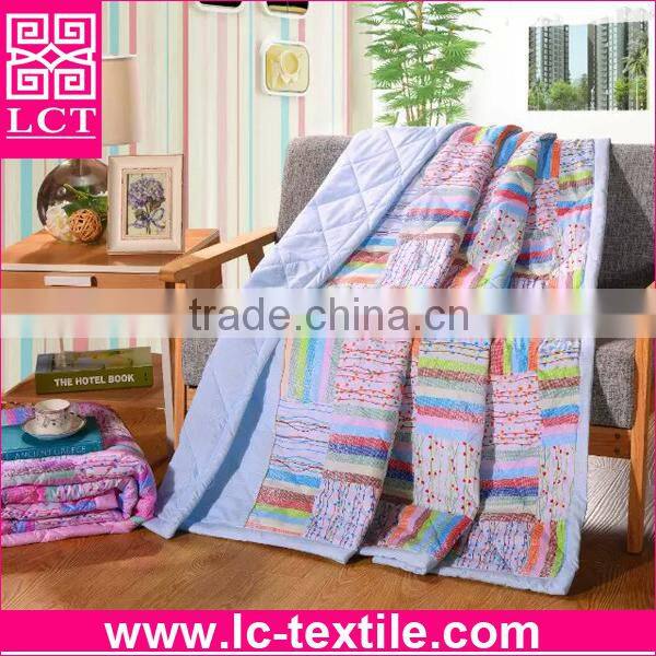 wholesale 2016 new arrrvial lightweight comfortable reactive dye cartoon patterns kids children quilts(LCTQ-0003)