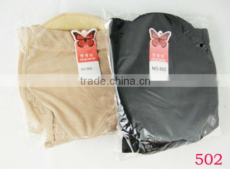 fashion fabric 2014 High Rise plus hip Push up Panty with Cotton Padded