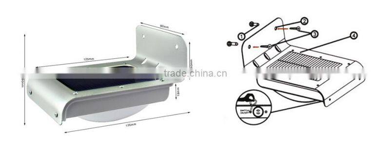 2015 newest design high quality made in zhejiang solar gutter led light