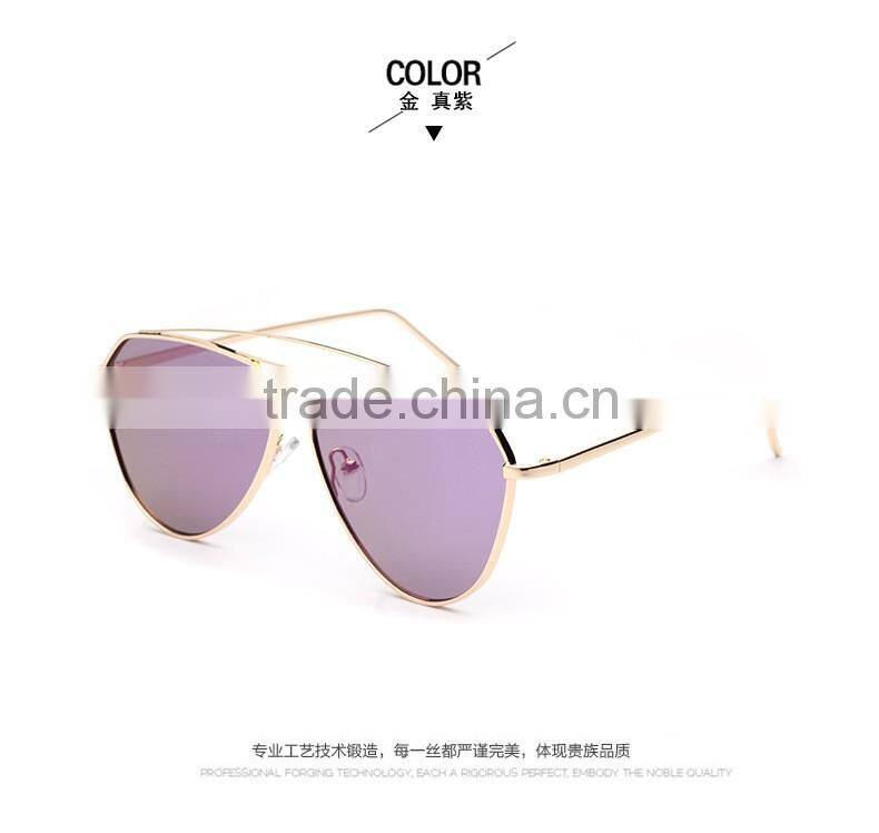 2016 The new high-grade wholesale metal reflective sunglasses