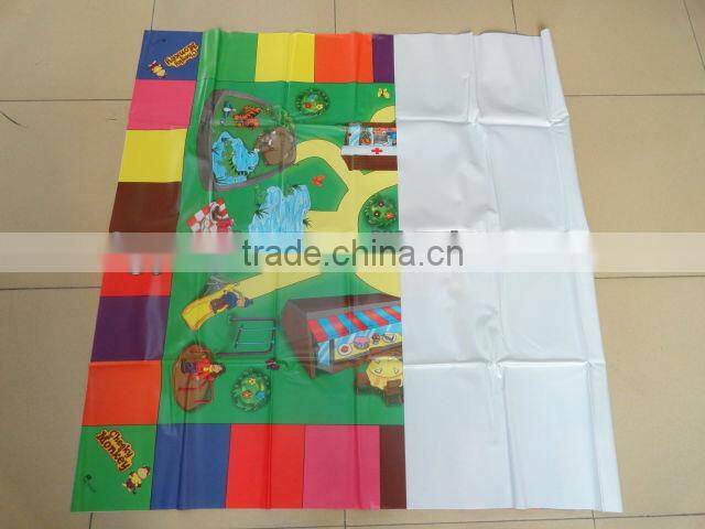 outdoor plastic vinyl picnic mat with red checked design