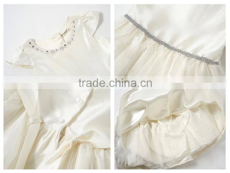 Korea design flower girl dress girl party wear western dress girl dress for children