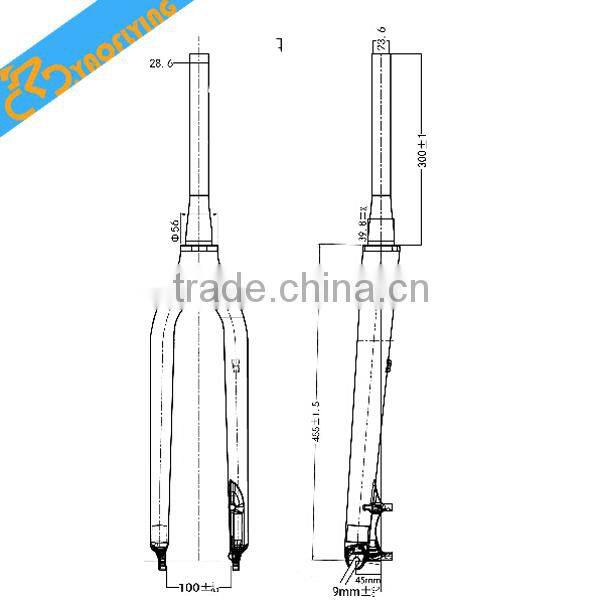 2015 New arrival carbon bicycle fork carbon mtb fork,lightweight carbon fork on selling