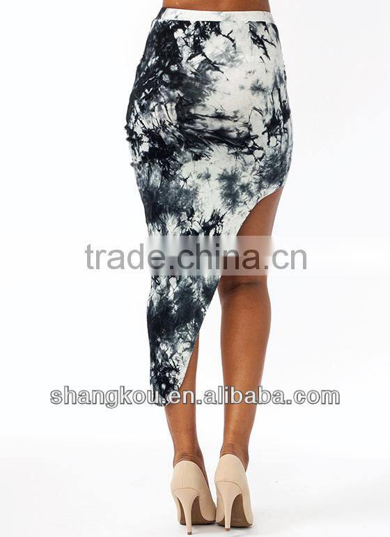 New Style Draped Skirt Latest Skirt Design Tie-Dye Summer Fashion Dress shk14